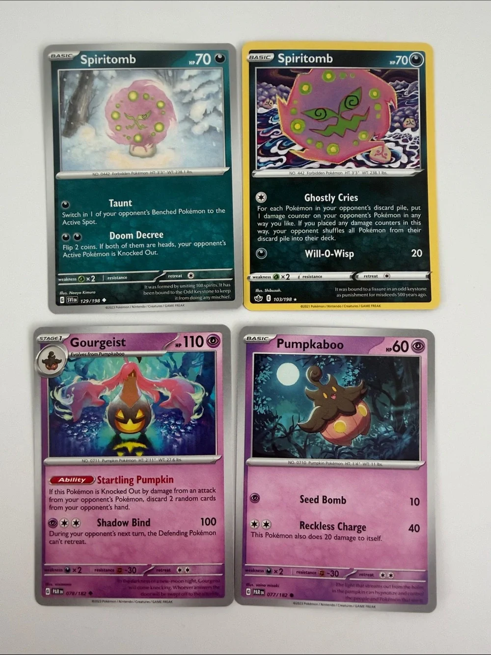 👻 Ghost & Haunted Pokémon Lot | Gastly Spiritomb Greavard Litwick | 21 Card